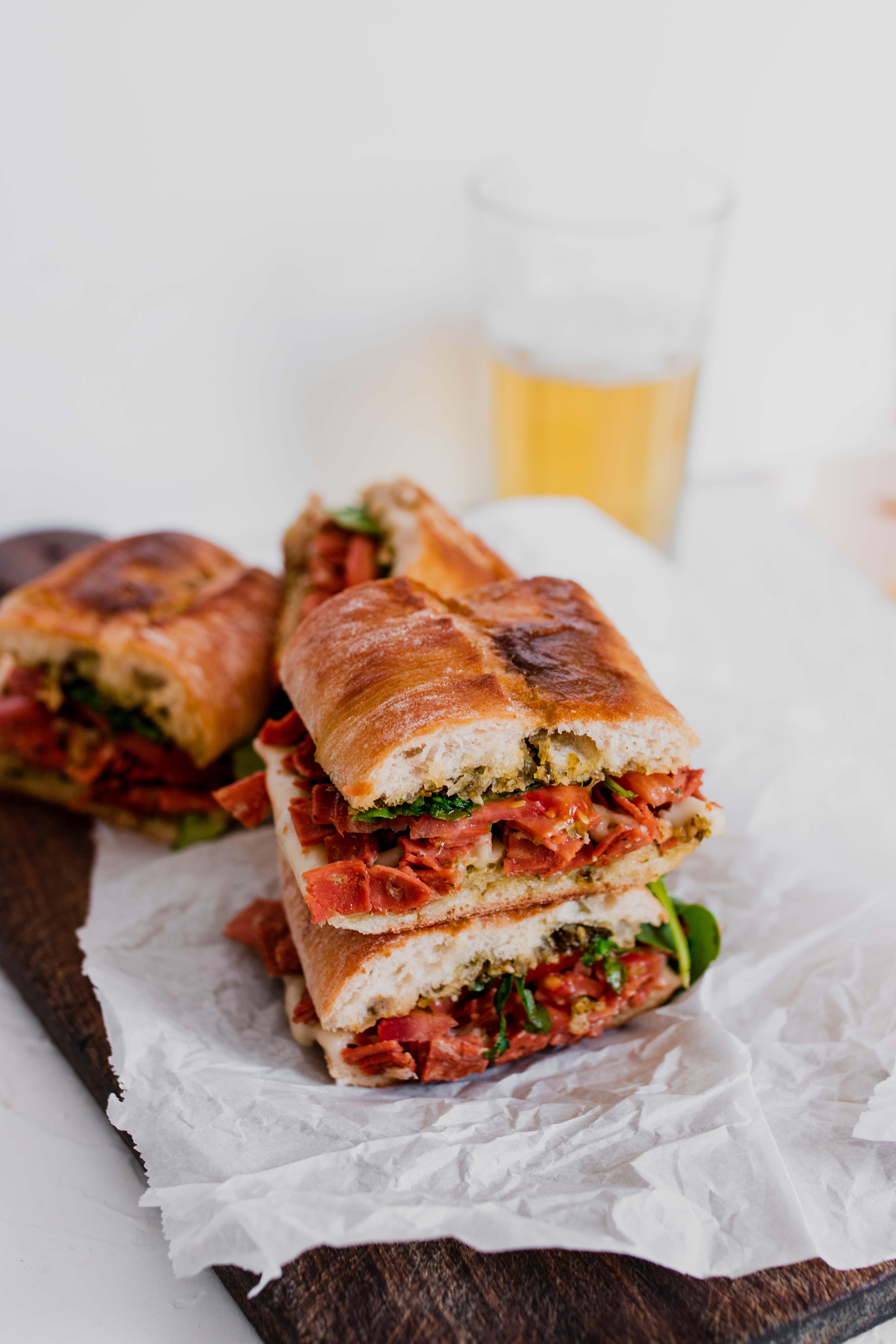 salami pesto sandwich