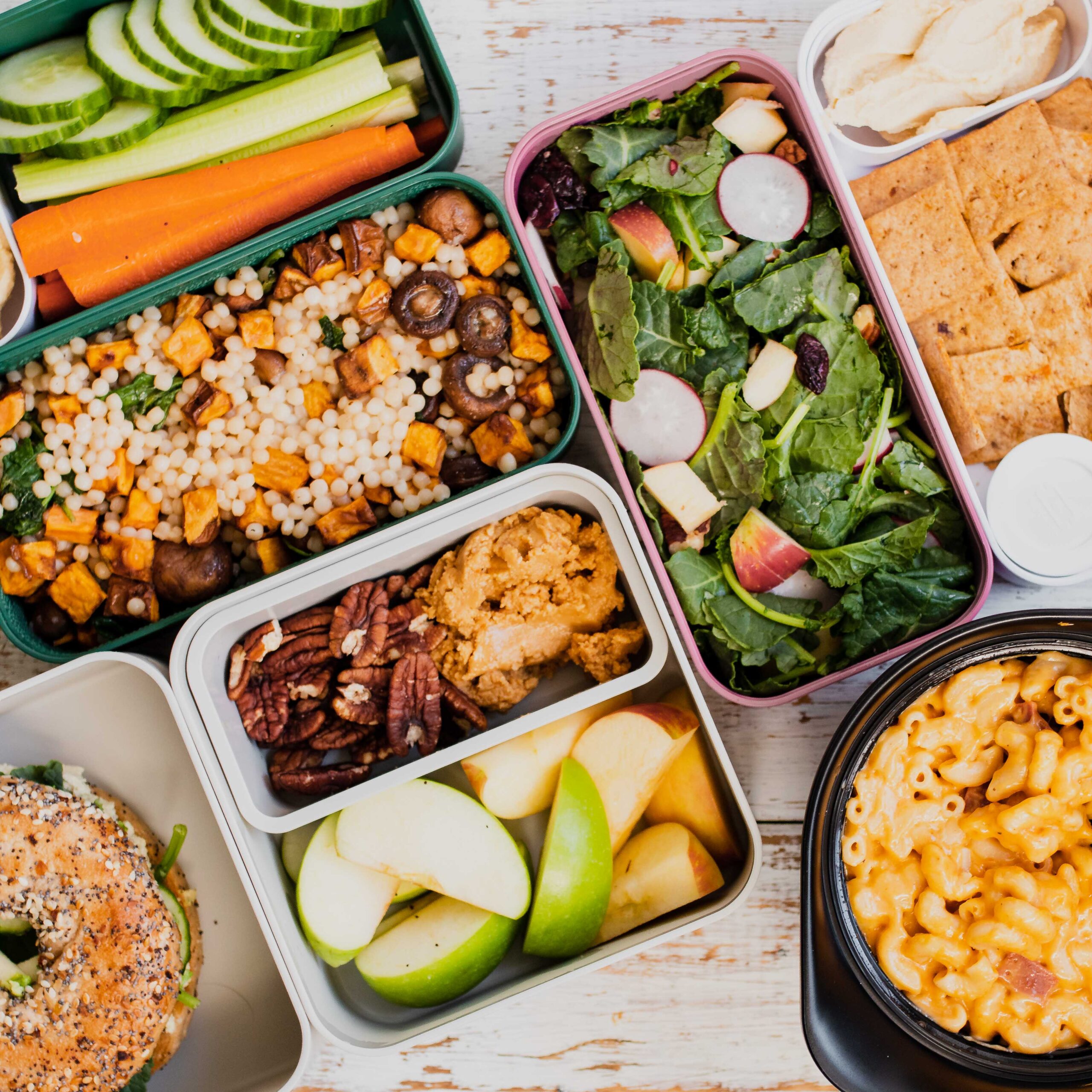 Bento Box With Cutlery, Adult Lunch Box, Salad Bowls With Salad