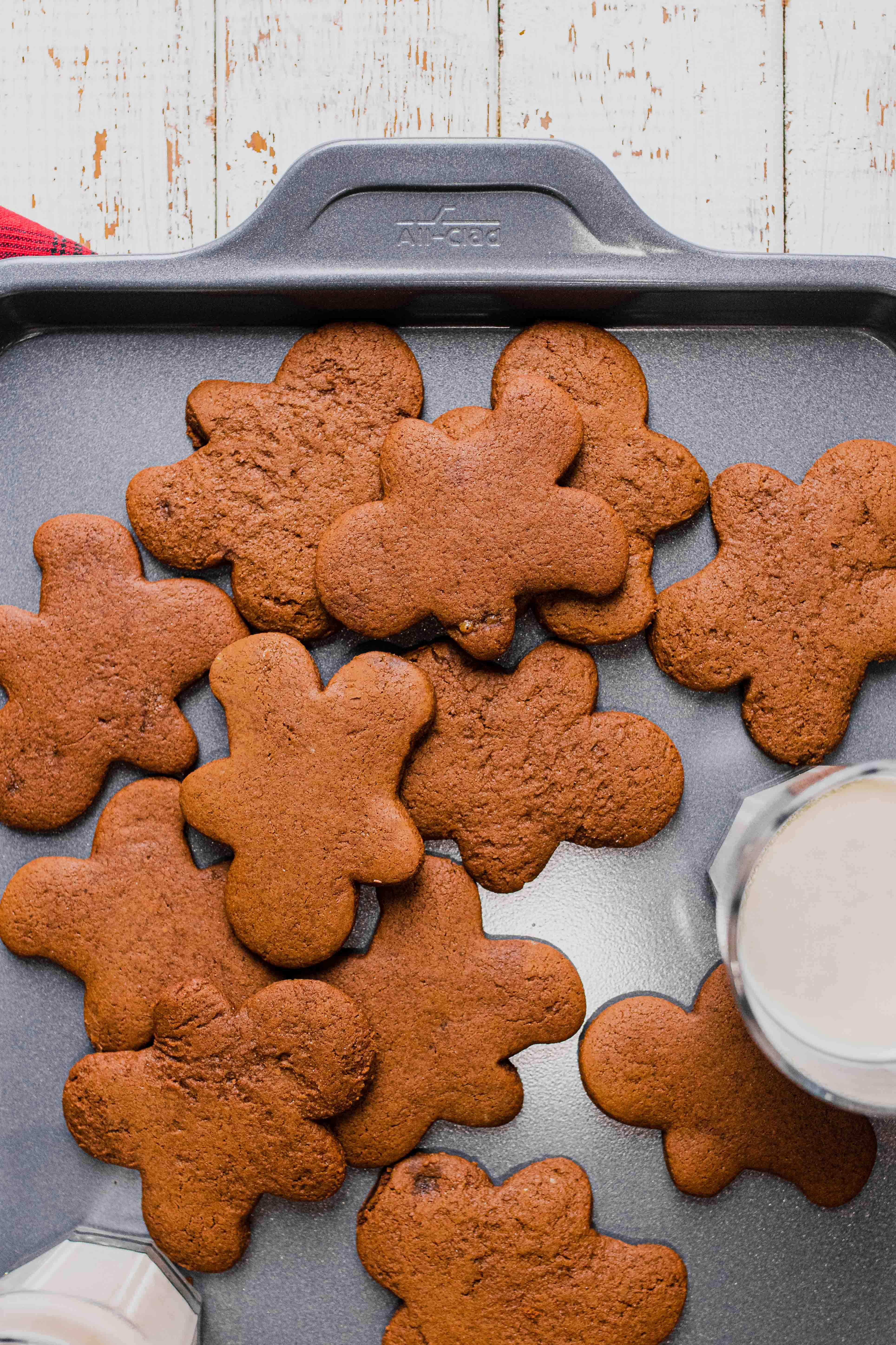 gingerbread people cookies on baking sheet