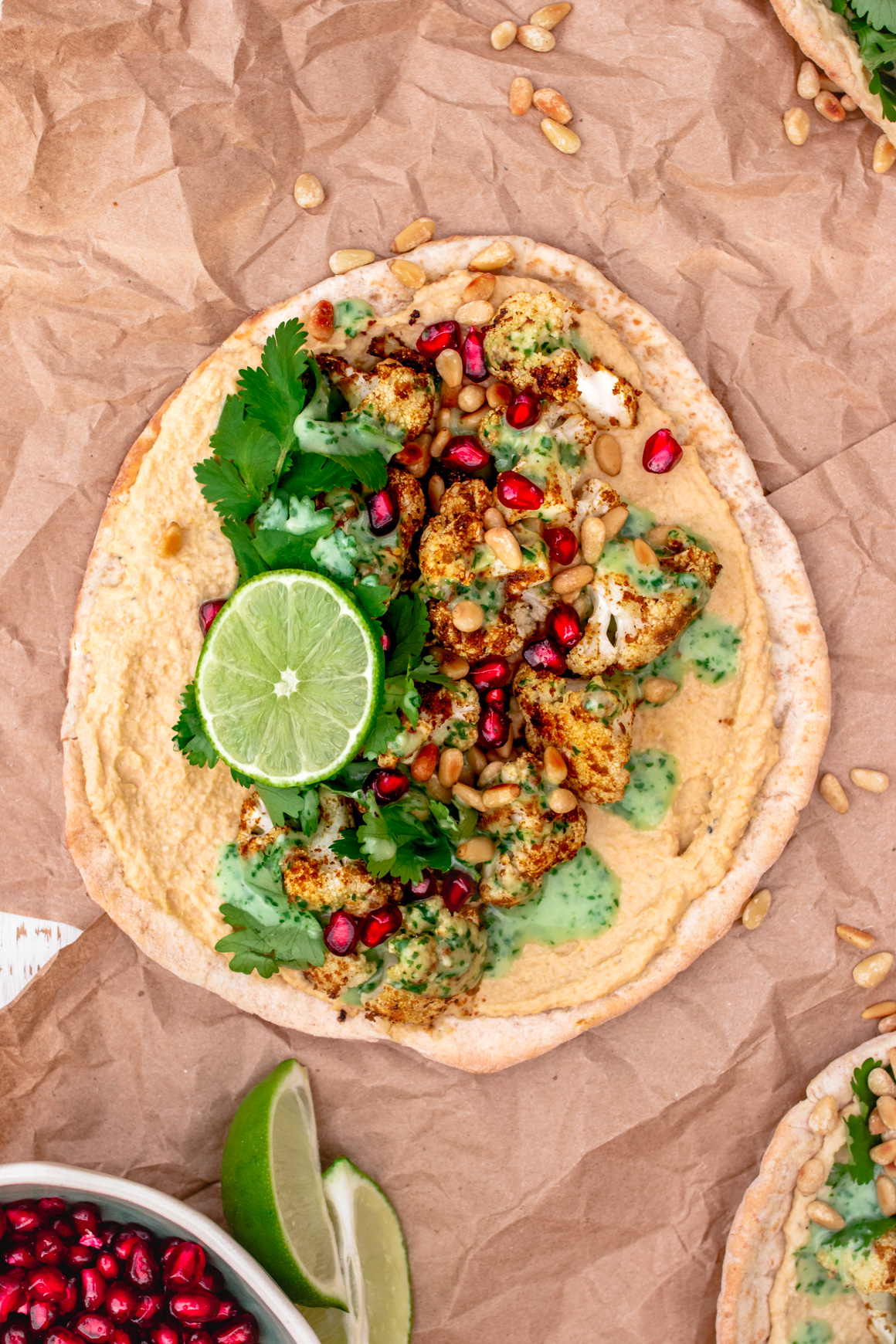 tandoori cauliflower pita