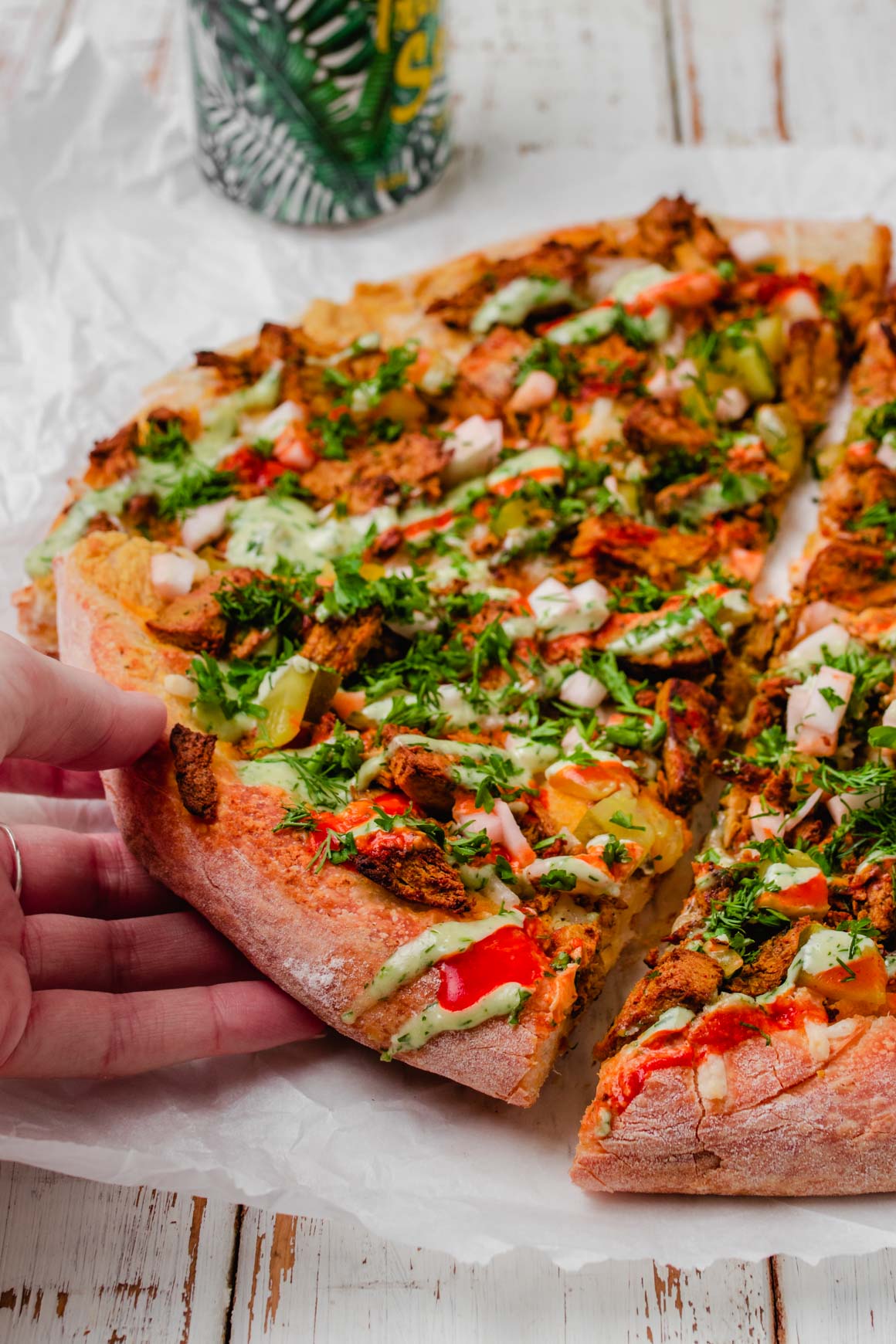 vegan shawarma pizza