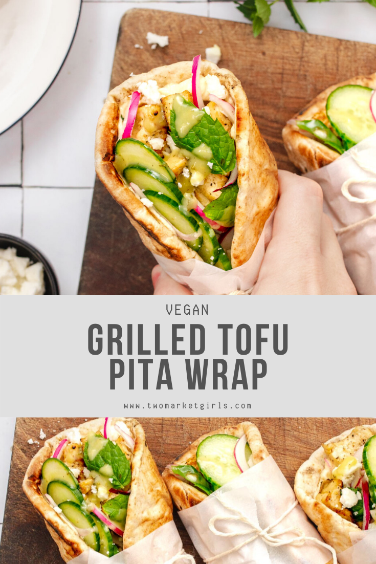 Grilled Tofu Pita by Two Market Girls