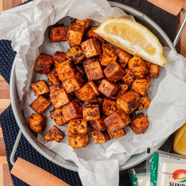 Spicy Lemon Tofu (Crispy Baked) Two Market Girls