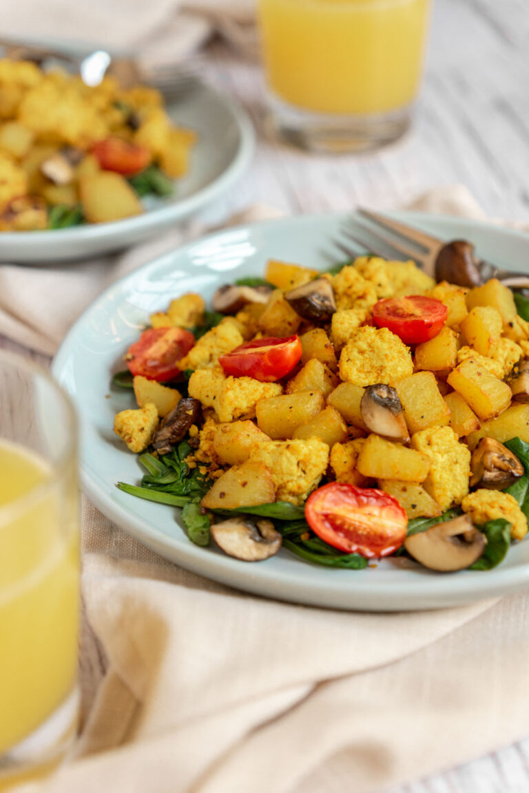 Air Fryer Tofu Scramble with Home Fries Two Market Girls