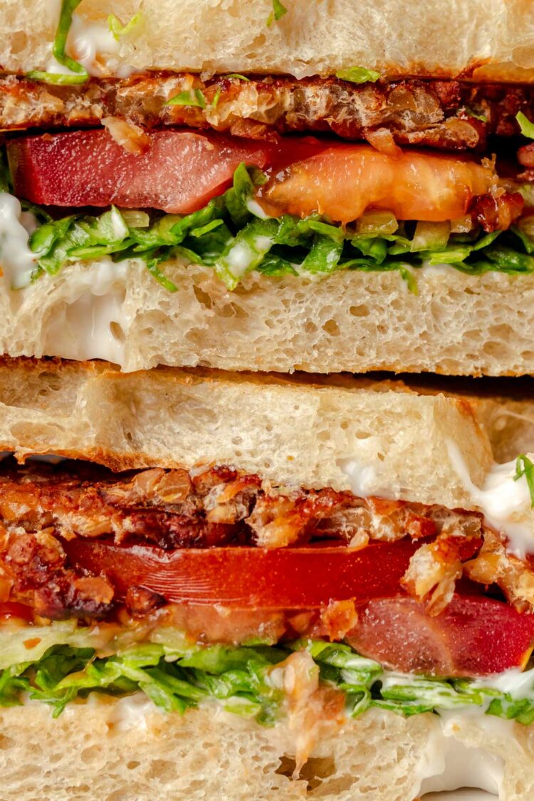Tempeh BLT Sandwich (Vegan "Bacon") Two Market Girls