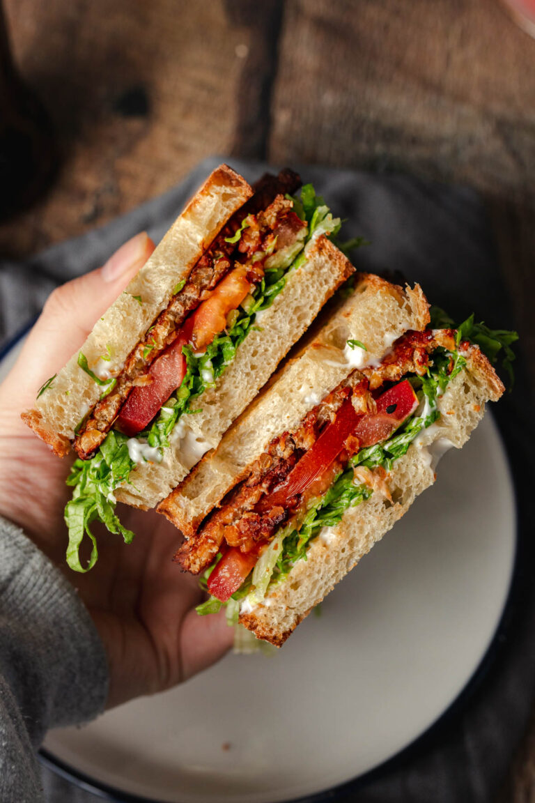 Tempeh BLT Sandwich (Vegan "Bacon") Two Market Girls