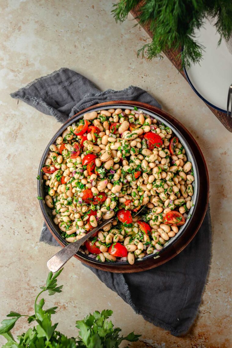 Herby White Bean Salad (Vegan) Two Market Girls