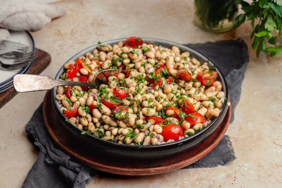 Herby White Bean Salad (Vegan) | Two Market Girls