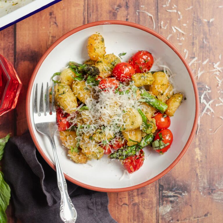Grilled Gnocchi with Asparagus and Pesto Two Market Girls