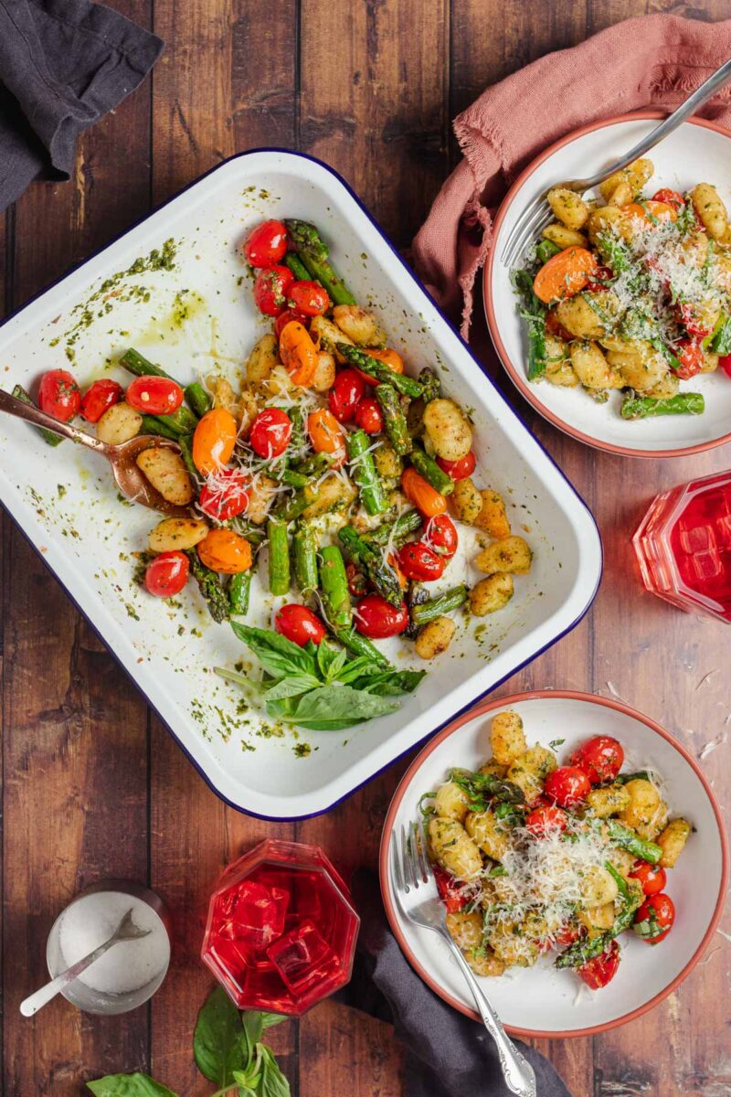 Grilled Gnocchi with Asparagus and Pesto Two Market Girls