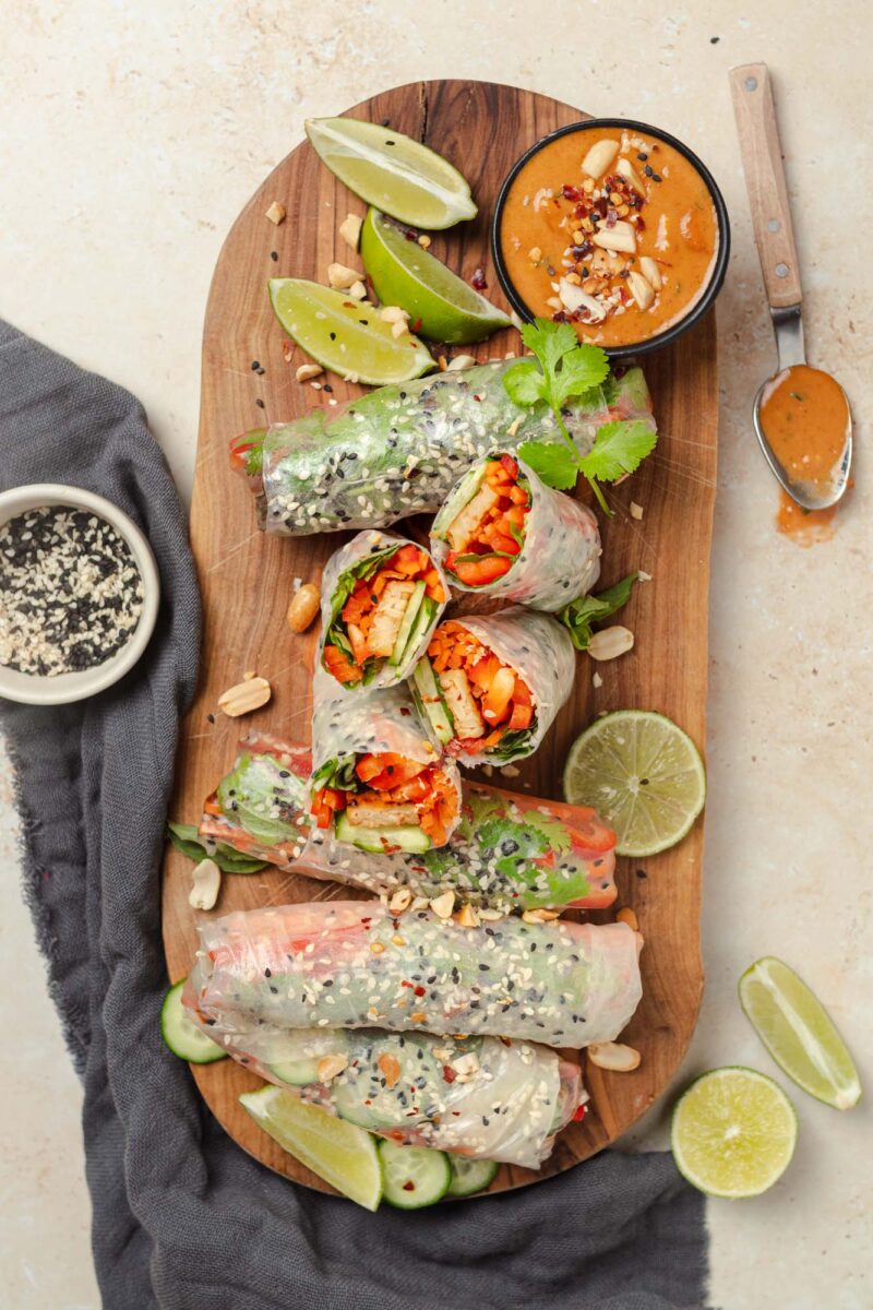 Vegan Summer Rolls with Tempeh Two Market Girls
