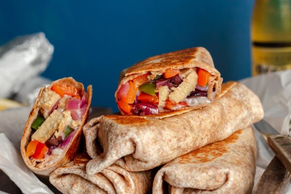 Vegan Cheesy Chicken Wraps (Freeze-able) | Two Market Girls