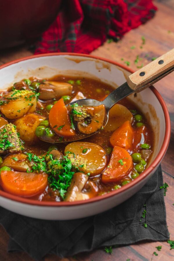 Hearty Mushroom Stew with Potatoes and Carrots - Two Market Girls