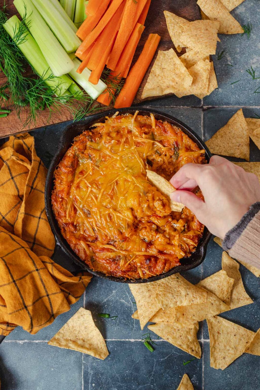 Easy Vegan Buffalo Chicken Dip Two Market Girls