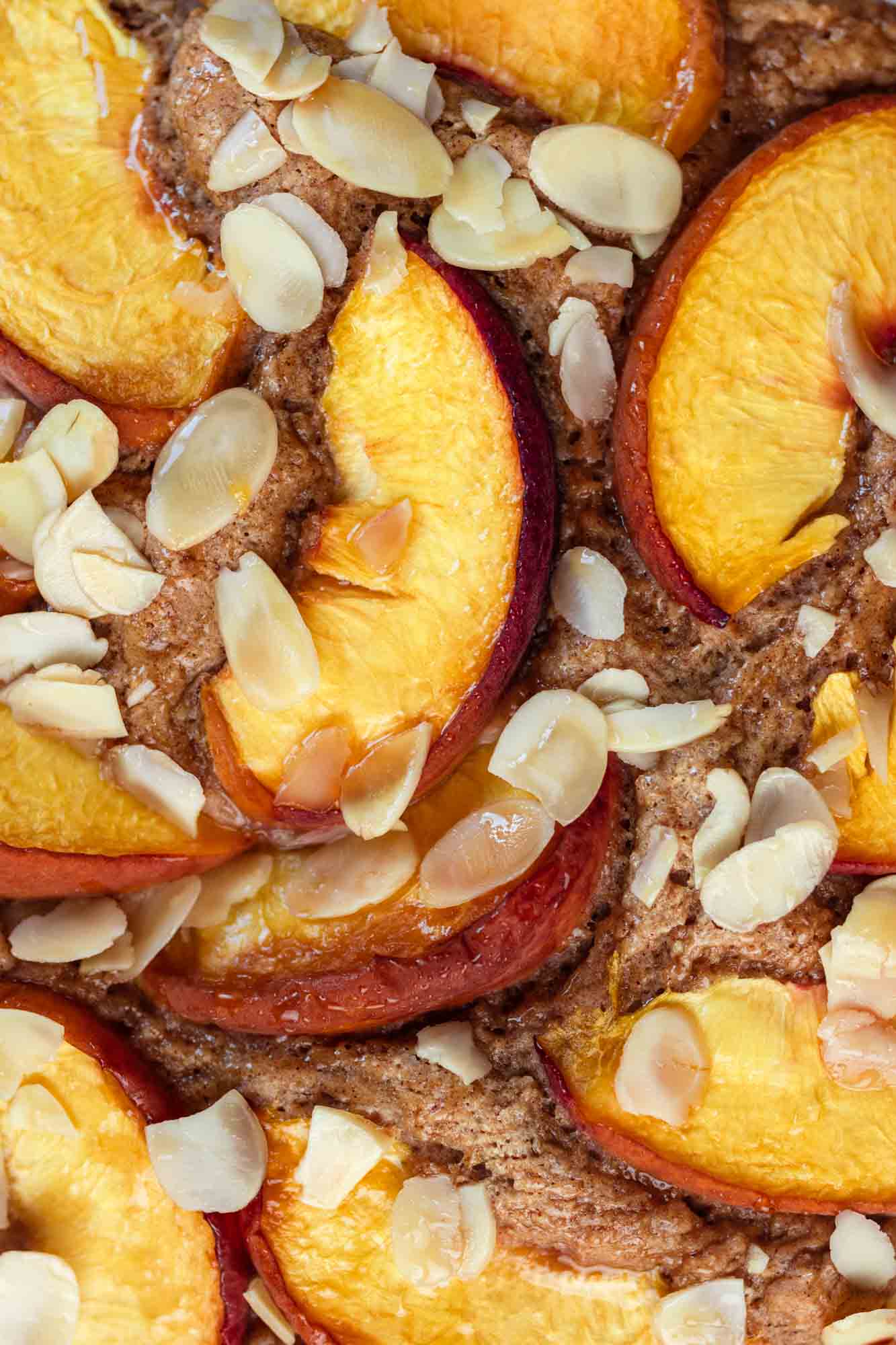 Vegan Almond Peach Cake Two Market Girls