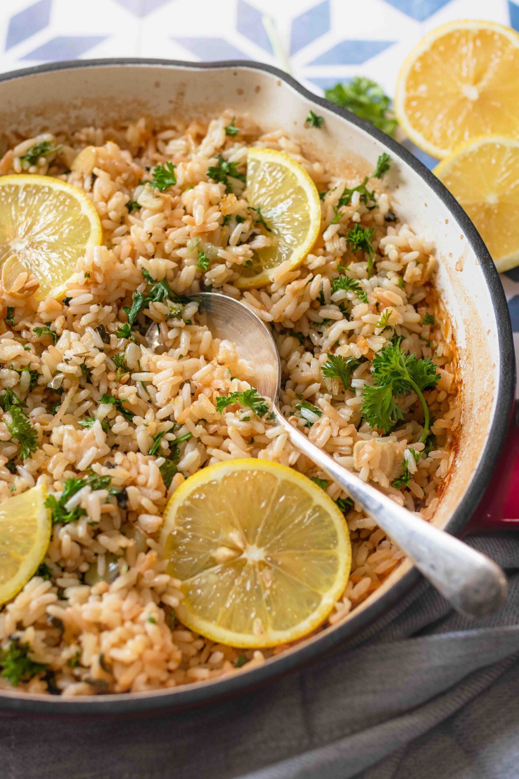OnePot Vegan Lemon Garlic Rice Two Market Girls